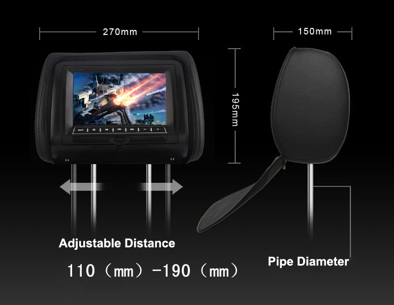 CAR SEAT MONITORS DUAL DVD HEADREST SCREENS FOR SALE