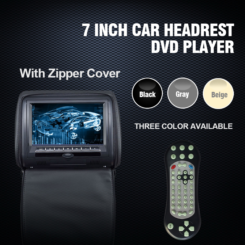 Universal Headrest Monitor Car TV Screen With DVD Player